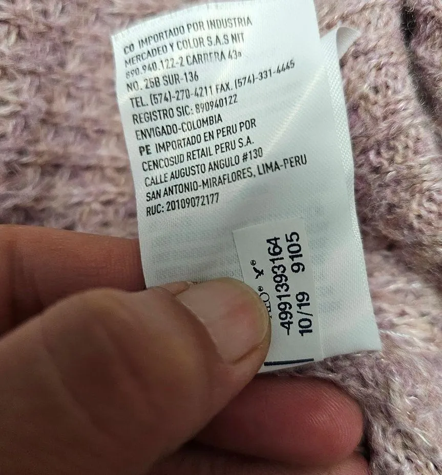 American Eagle Dusty Mauve Waffle ¼ Zip Mockneck Wool Blend Sweater Size Small - Image 8