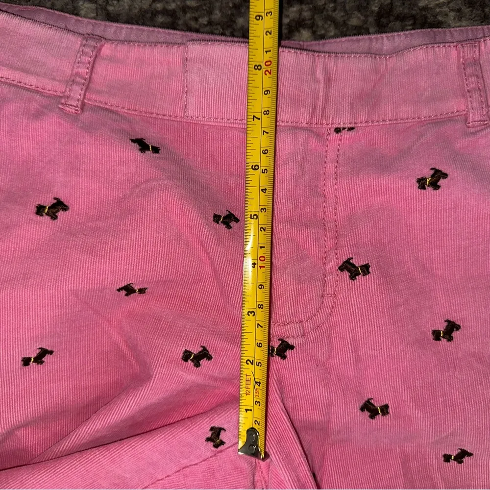 Lilly Pulitzer White Label 8 Pink Corduroy Terrier Dog Embroidered Crop Pants - Image 6