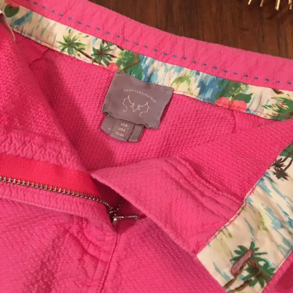 Anthropologie Skirt Pink Barbiecore Textured Cotton Mini Vanessa Virgini… - Image 4