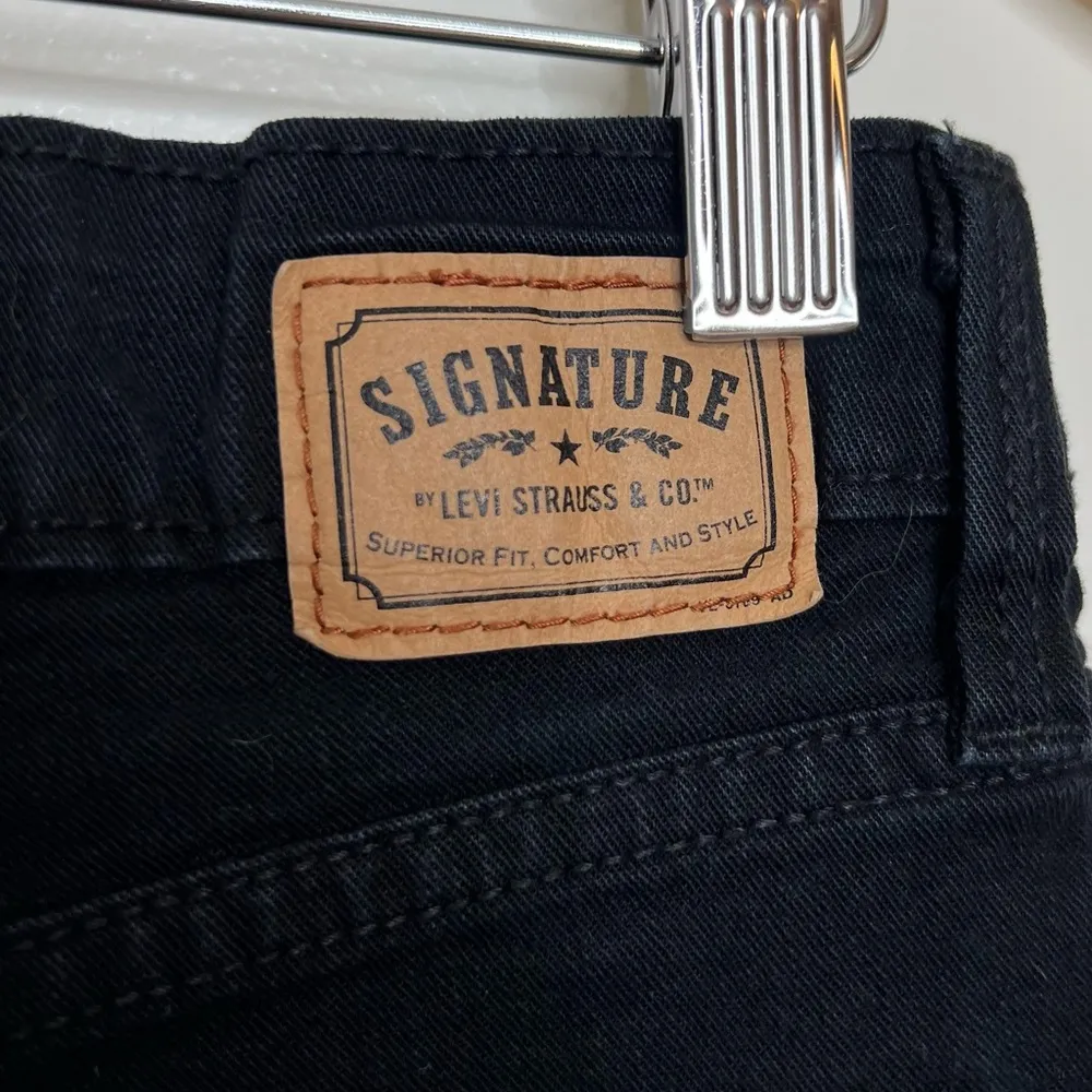 Levi Strauss & Co Signature Black Denim Jeans At Waist Bootcut Miss Sz 10 short - Image 4