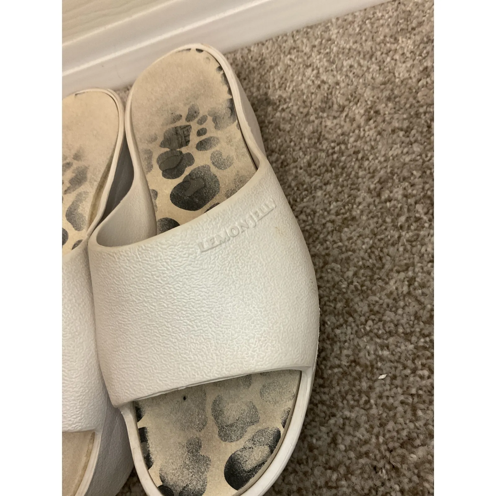 Lemon Jelly Sunny Pearl & Leopard Platform Slides, 37 Size 7 - Image 4