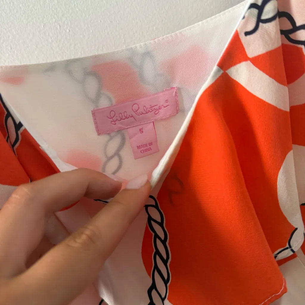Lilly Pulitzer Laya Dress in Tango Orange Booze Cruise - Image 3