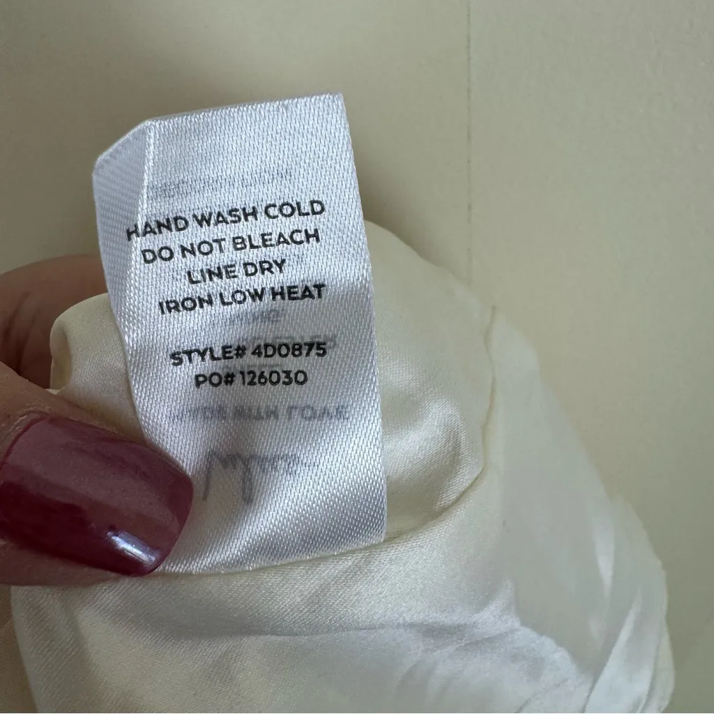 Lulus Love at Dusk Asymmetrical Fringe Dress in Cream Size Small NWT - Image 7