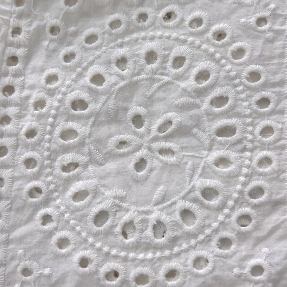 Maaji Ivory Cream Eyelet Crotchet Boho Embroidered Swim Cover Up Dress Small - Image 9