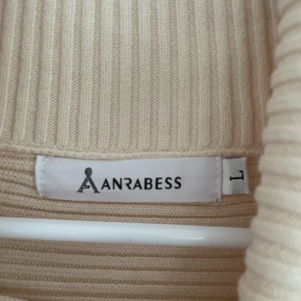 Anrabess Women’s Sweater Dress L Turtleneck Batwing Sleeve Short Dress Fall Size L - Image 4