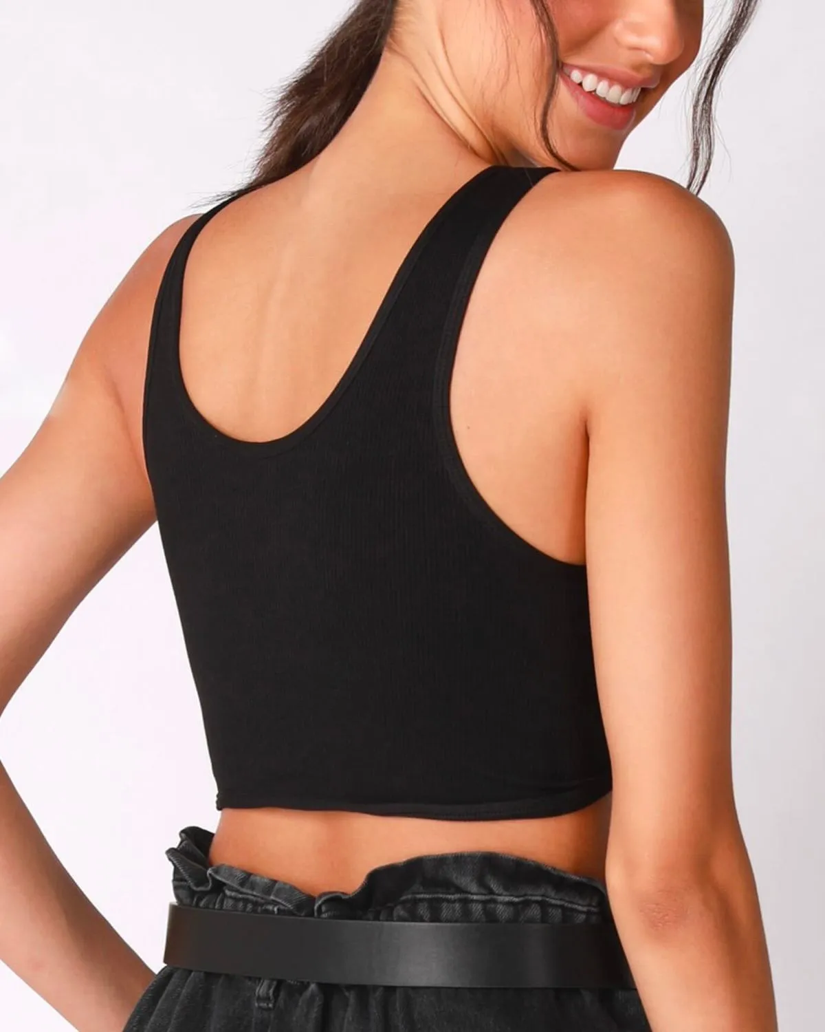NIKIBIKI New Reversible Black Twist Crop Top  - Image 8