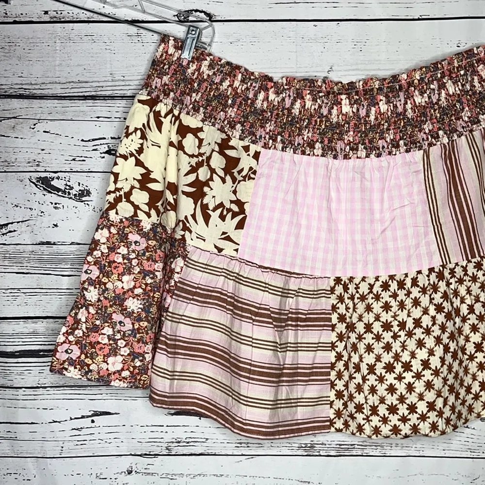 Universal Thread NWOT Size 4X Boho Patchwork Pull-On A-Line Skirt w/ Pockets - Image 2