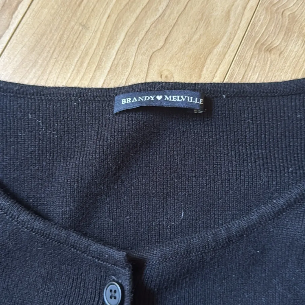 Brandy Melville Black Knit Cardigan - Image 2
