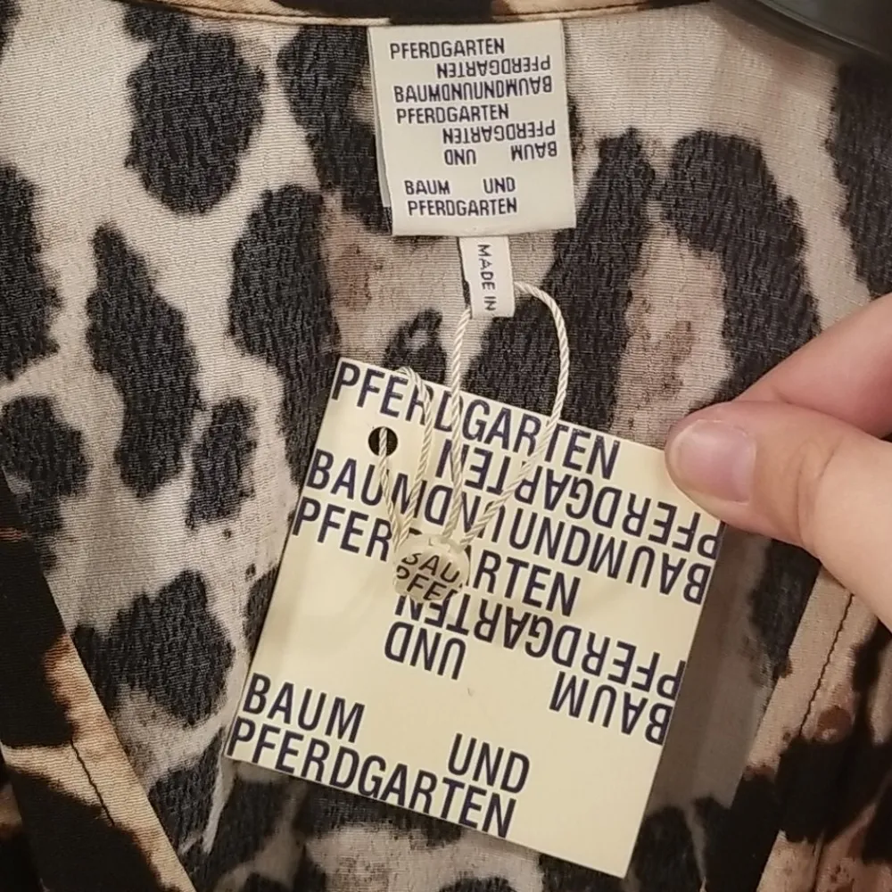 💕BAUM UND PFERDGARTEN Adelota Wild Leopard Wrap Dress 36 EU NWT Black Size undefined - Image 14