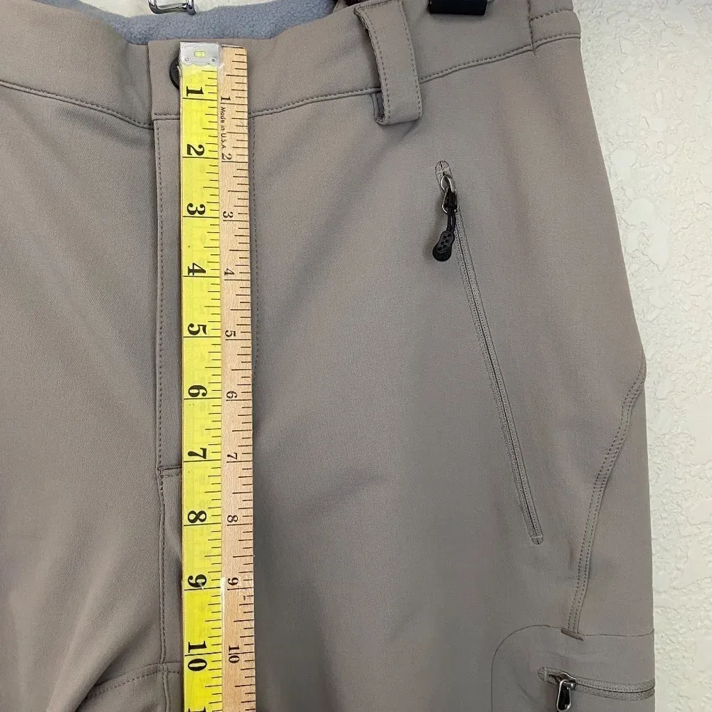 Patagonia Womens Ski hiking Pants Size 8 beige khaki green with‎ suspenders - Image 15