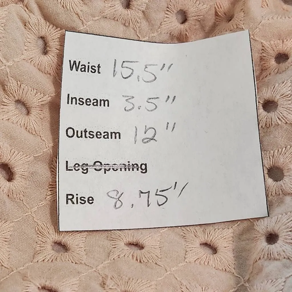 Loft Blush Pink Eyelet Lace Shorts Size 4 LOFT Preppy Pink Lace Shorts - Image 8