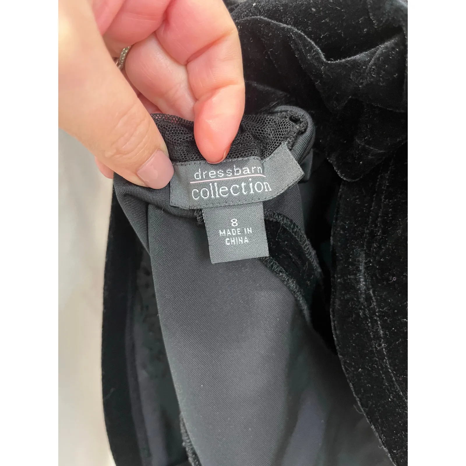 Dressbarn Black Sheer Mesh Beaded Whimsigoth Gothic Grunge Top Size 8 - Image 5