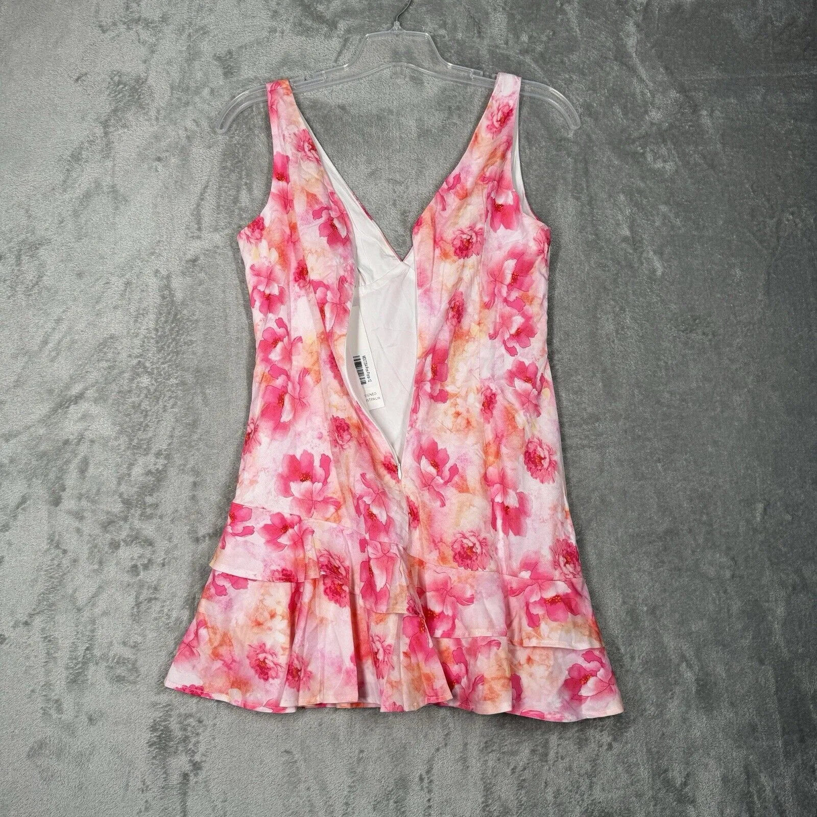 Morning Mist‎ Dress Womens 8 Pink Floral Flowers Mini Feminine Romantic Flirty - Image 4
