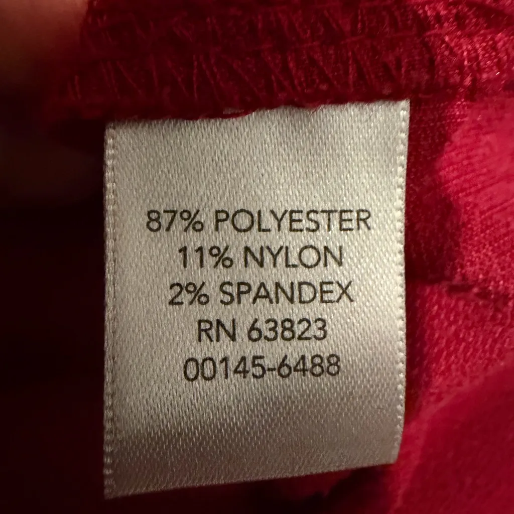 Christopher & Banks Red Corduroy Jacket Swirl Print Button Front Size L - Image 8