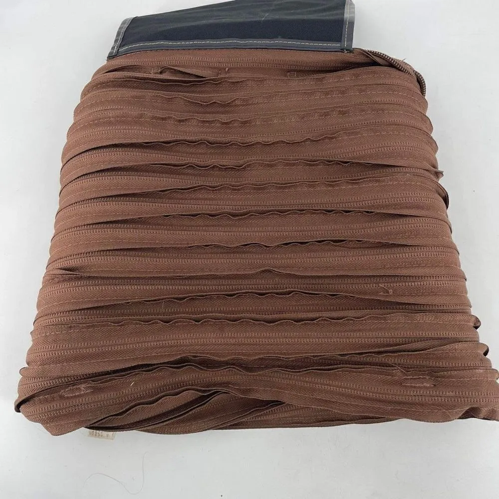 Bam Bags Unisex Nylon Zippered Purse Crossbody Tote Messenger Bag Brown Large‎ - Image 2