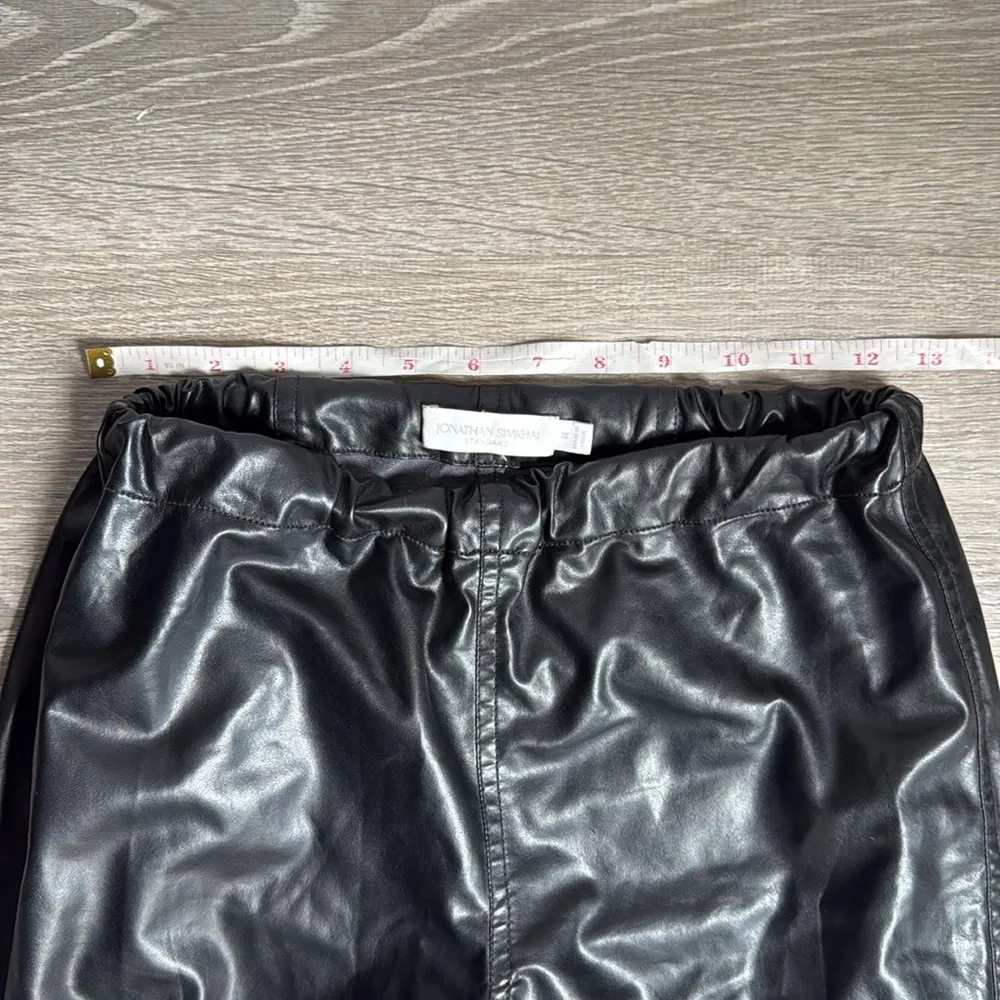 Jonathan Simkhai Rylee Vegan Leather Leggings Medium Black - Image 8