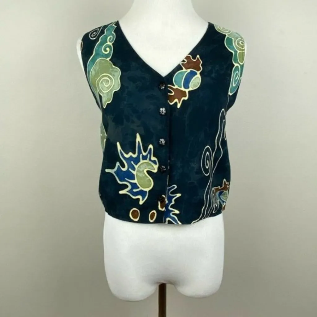 Serendipity 2-Piece Set S Maxi Faux Wrap Skirt Tank Top Boho Navy‎ Island Chic - Image 7