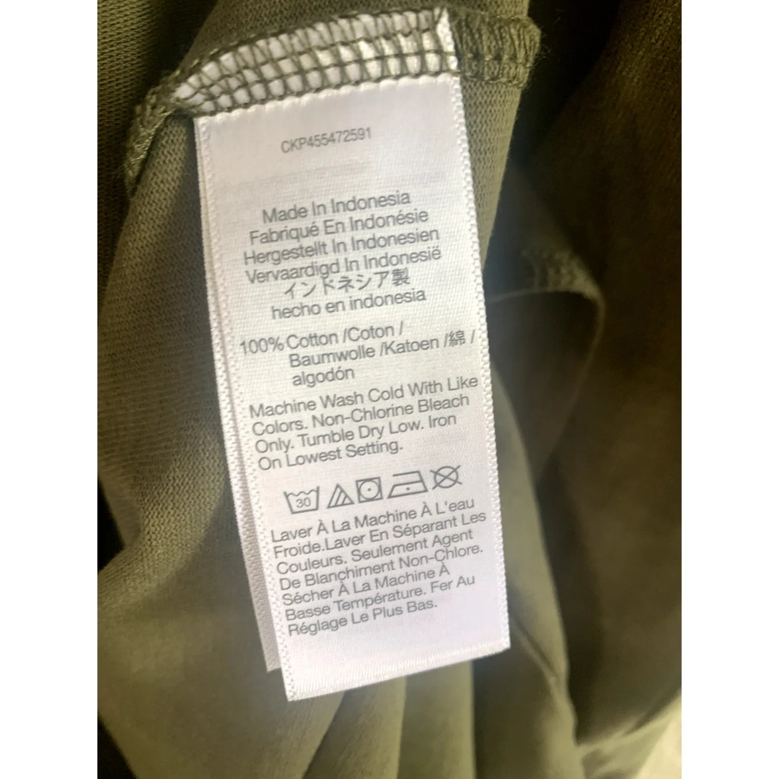 Madewell Oversized Pocket 100% Cotton T-Shirt Dress in Kale Green Size XS - Image 7