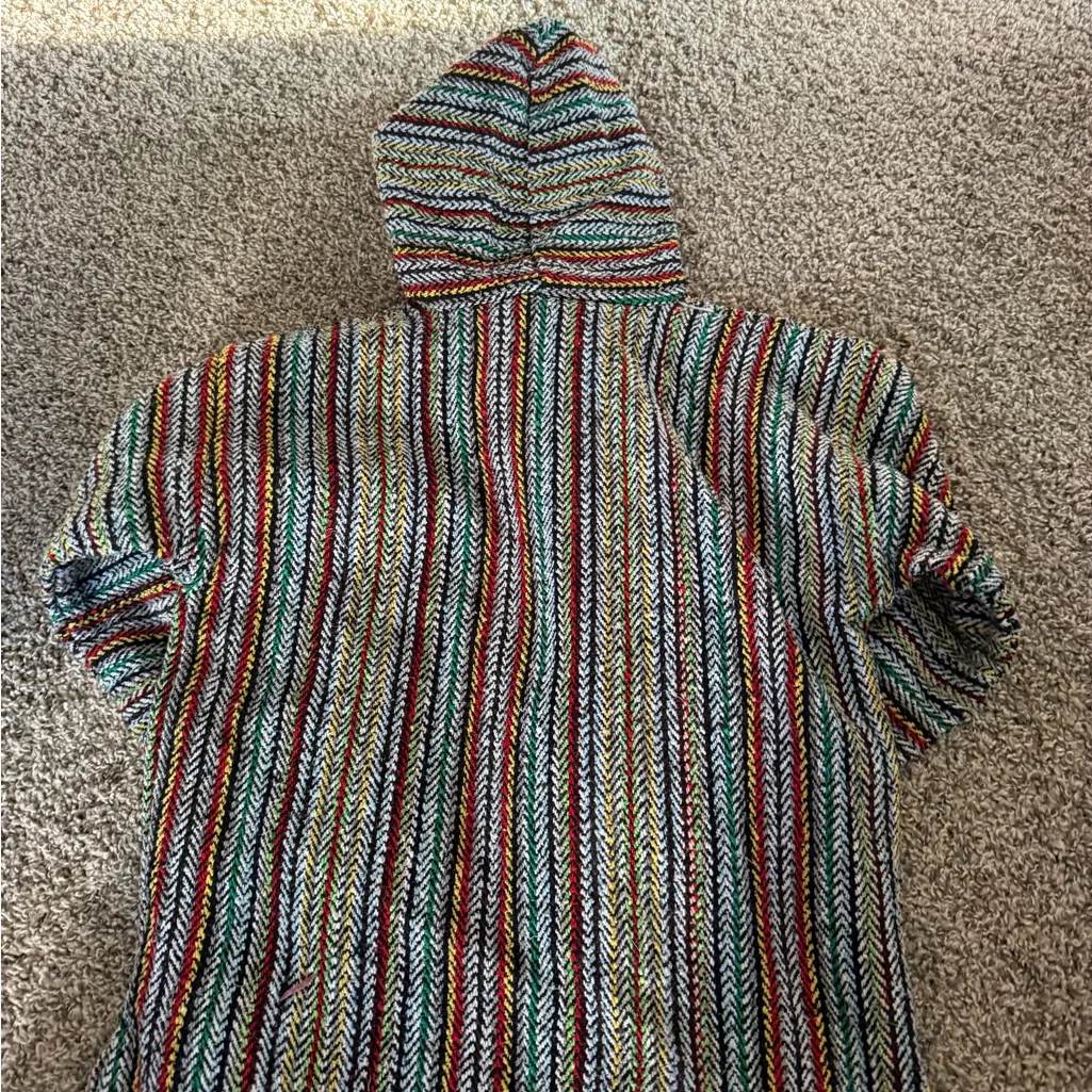 Multicolor Striped Baja Hoodie Red - Image 2