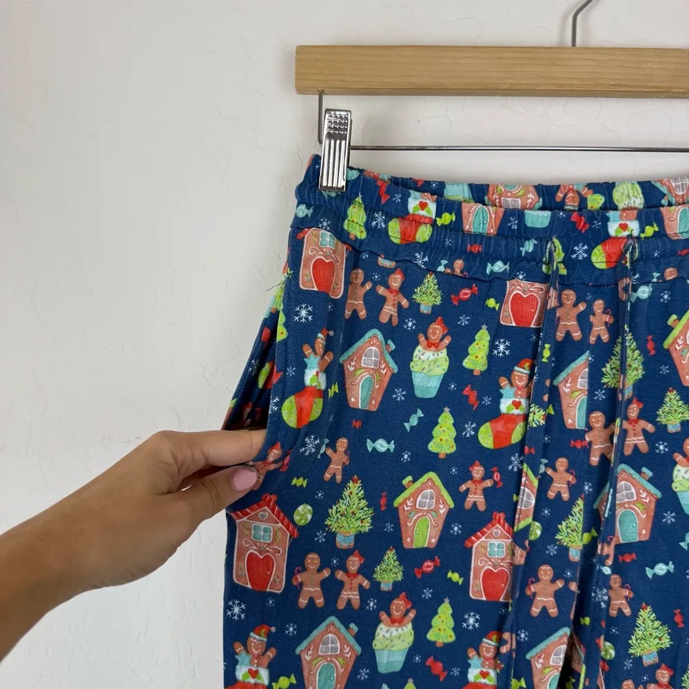 Mama Lulu Bamboo 2 Pc Christmas Pajama Set Blue - Image 10