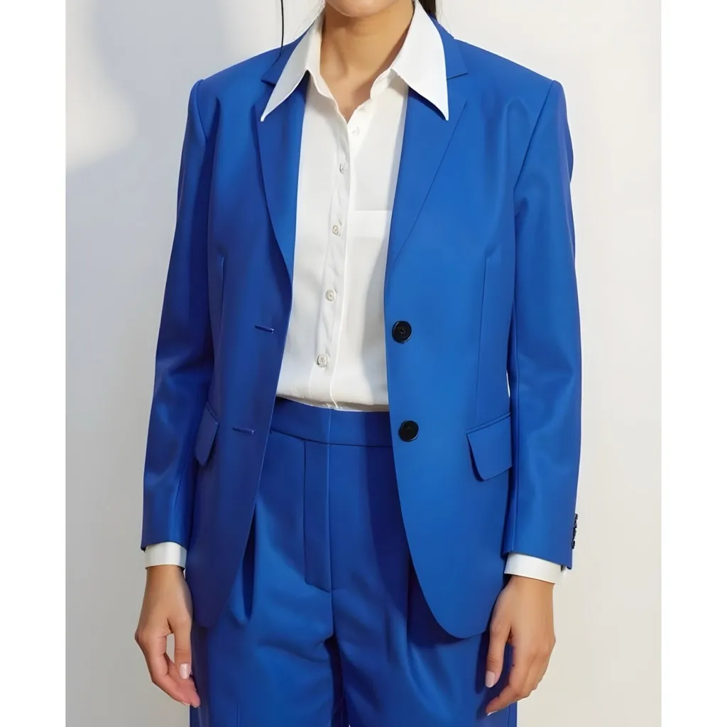 COS Oversized Wool Blazer, Blue, 4 (US) - Image 3