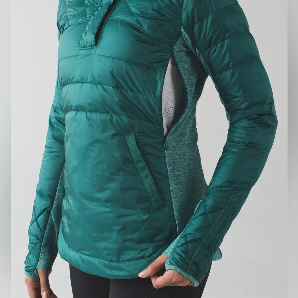 NWOT Lululemon Down For A Run Pullover Forage Teal - Image 6