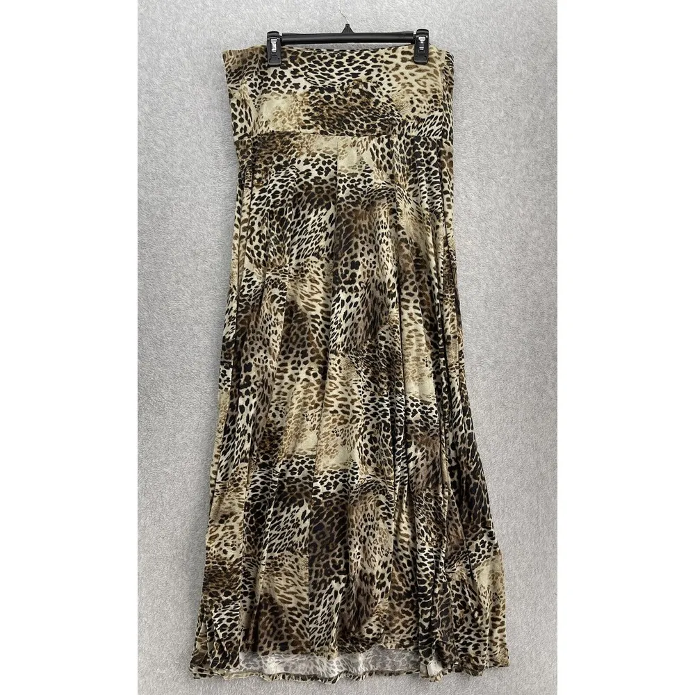 Pure Energy Women's Animal Print Strapless Maxi Dress Plus Size 2 Cheetah Print - Image 5