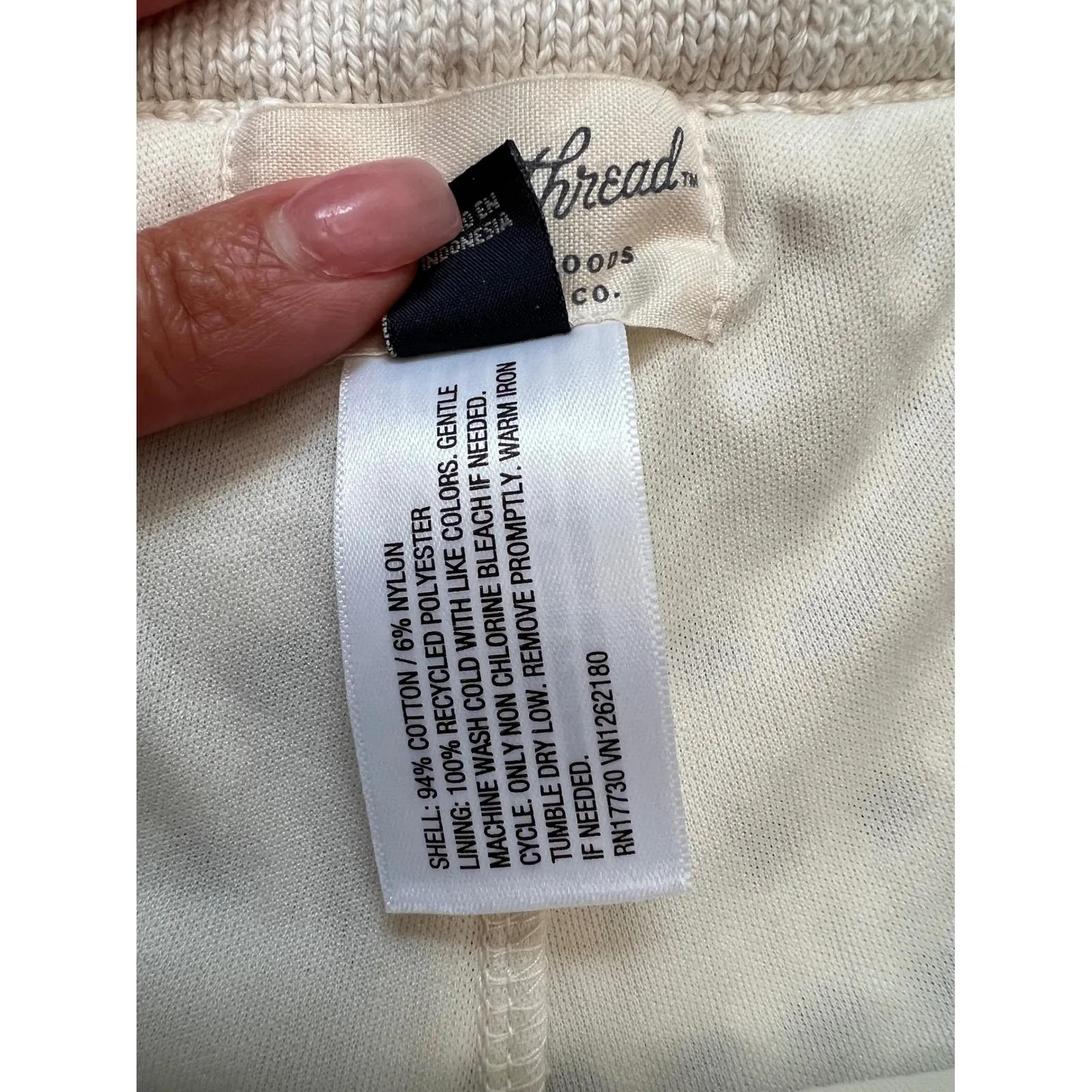 Universal Thread Cream Crochet Shorts, 94% Cotton, Size S‎ - Image 8