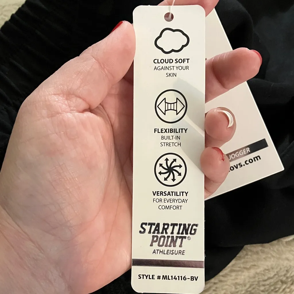 NWT Starting Point Double Soft Joggers, Large Black - Image 8