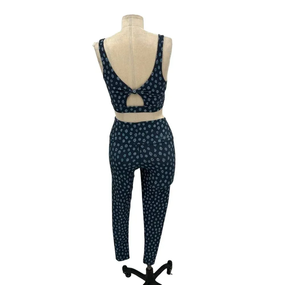 SOUL BY SOULCYCLE Ditsy Cheetah Milestone‎ Legging & Sports Bra Set Size S/M - Image 8