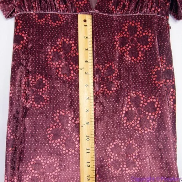 NEW Free People Rosaline Jumpsuit velvet floral print,‎ XS - Image 11