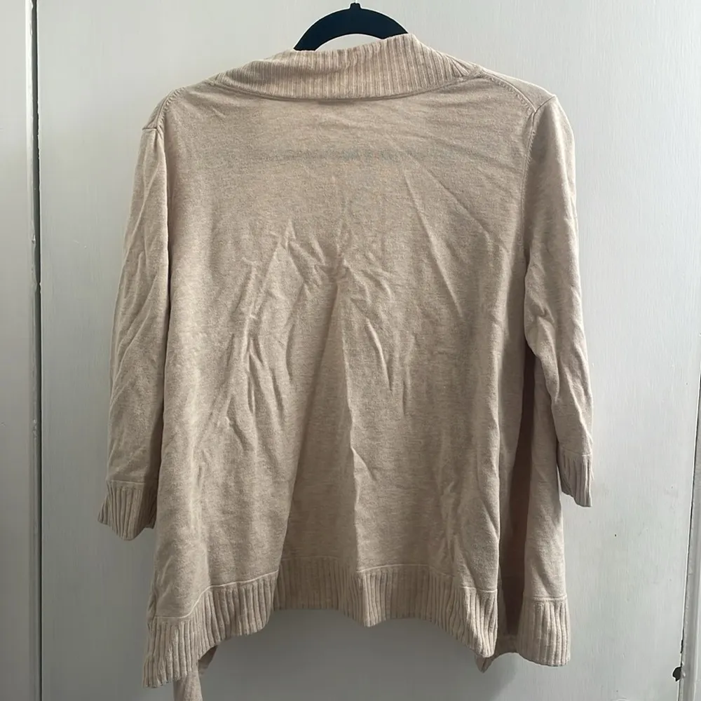 Talbots cream color open cardigan size medium - Image 2