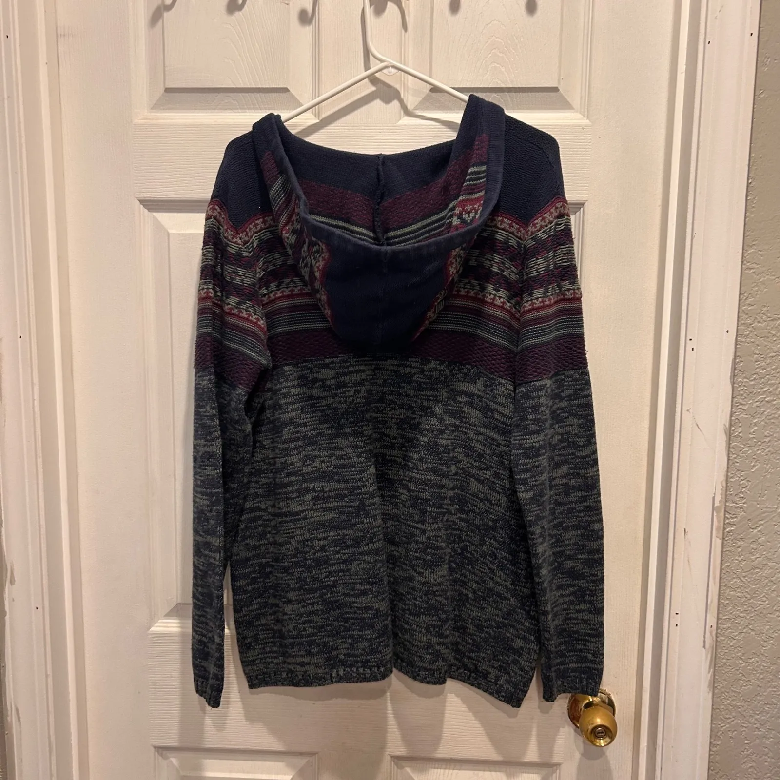 Natural Reflections Women's XL/TG Nordic V-Neck Knit Pullover Hoodie - Image 6