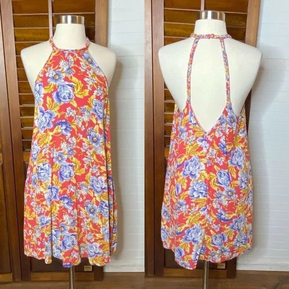 American Eagle Floral Woven Neck Line Dress - Image 2