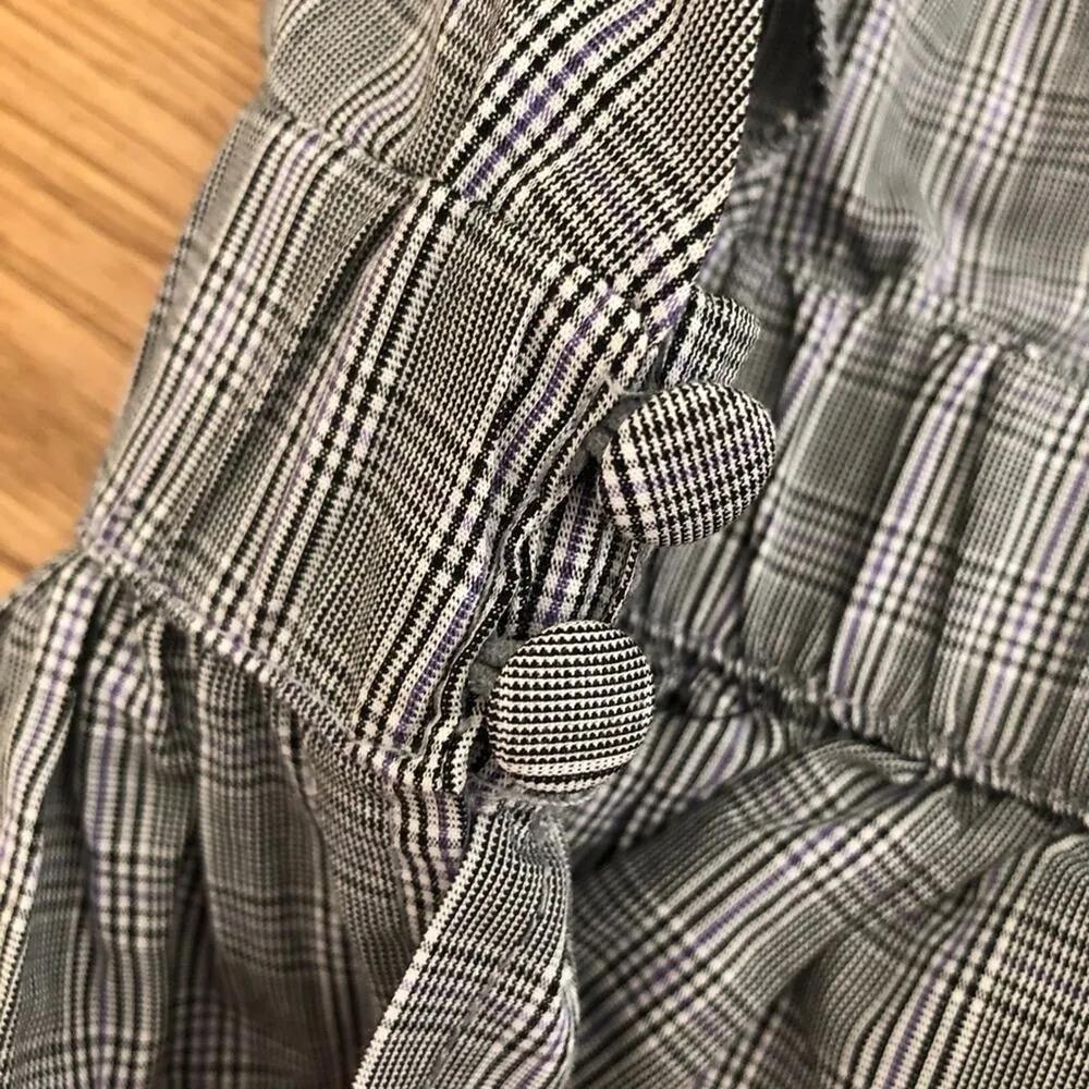 Lioness - Plaid Sleeveless Crop Top Ruffle Top S - Image 3