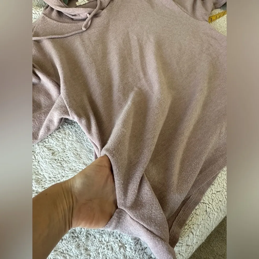 Main Strip Women's Size S Slouchy Hooded Sweatshirt Solid Mauve Minimalist Basic - Image 8