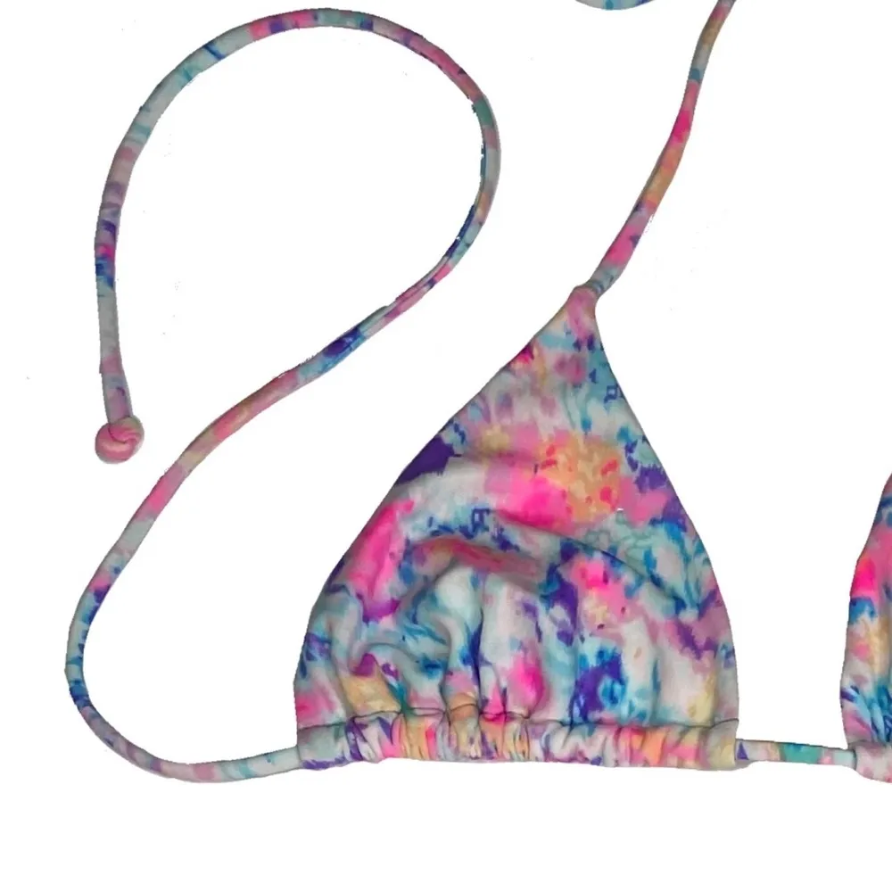 Victoria’s Secret 𑁍 2 Piece Triangle String Bikini Set  𑁍 Watercolor Print 𑁍 - Image 5