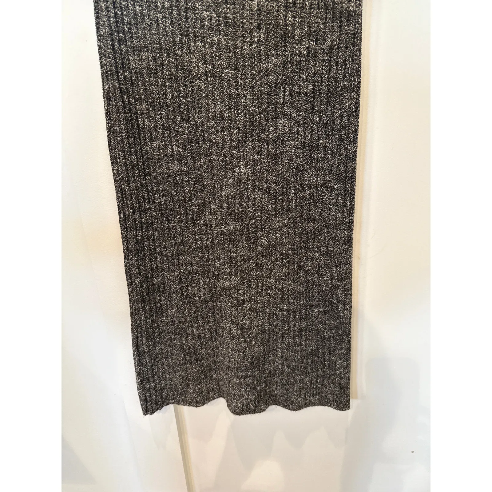 Max Studio Sleeveless Heather Gray/Black Long Knit Turtleneck Sweater Dress, S - Image 4