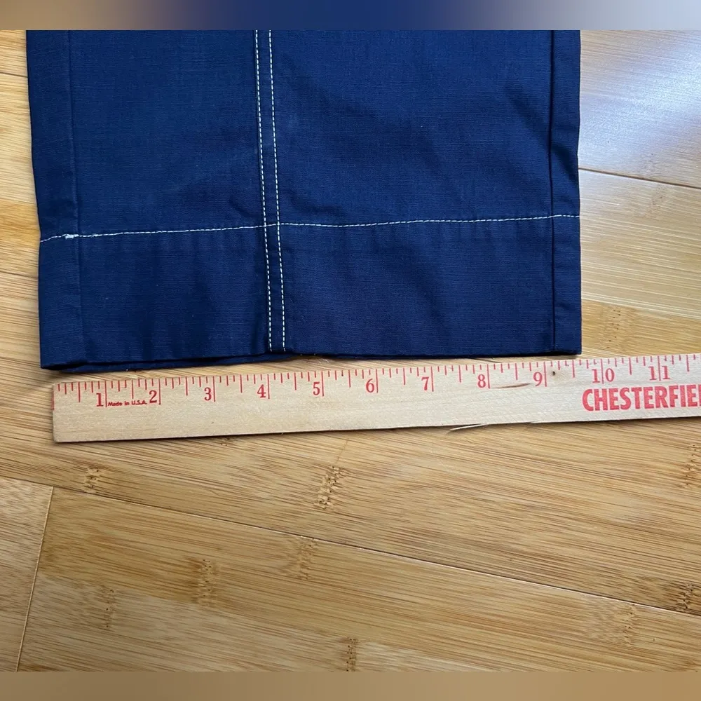 Free Assembly NAVY BLAZER Women's 100% Cotton Cargo Pants,Pockets,Casual|Size:M White Size M - Image 8