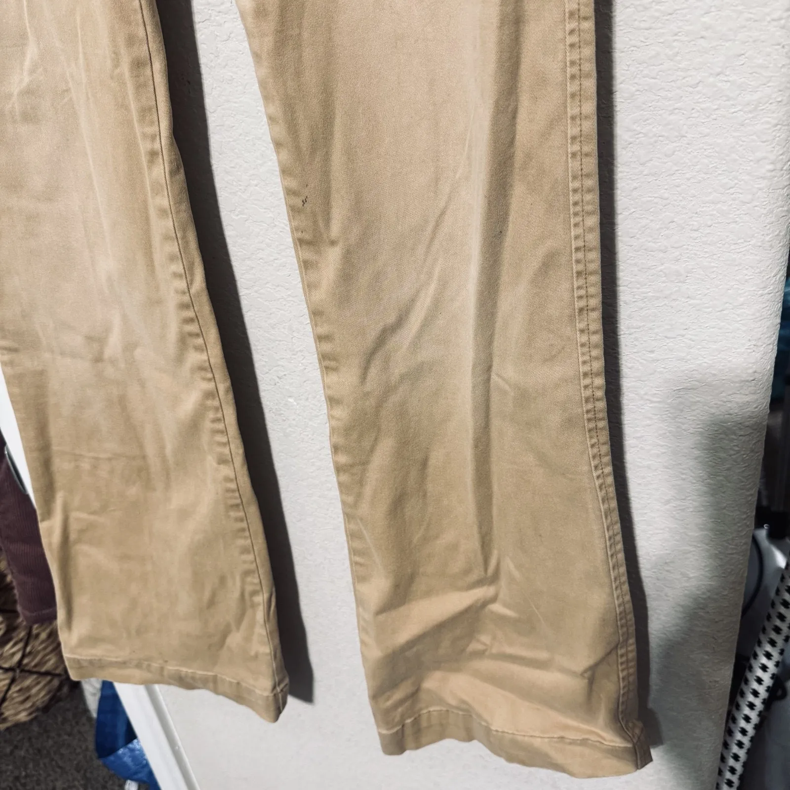 Abercrombie & Fitch Women’s Beige Chino Pants straight leg stretch khaki Size 6L - Image 3