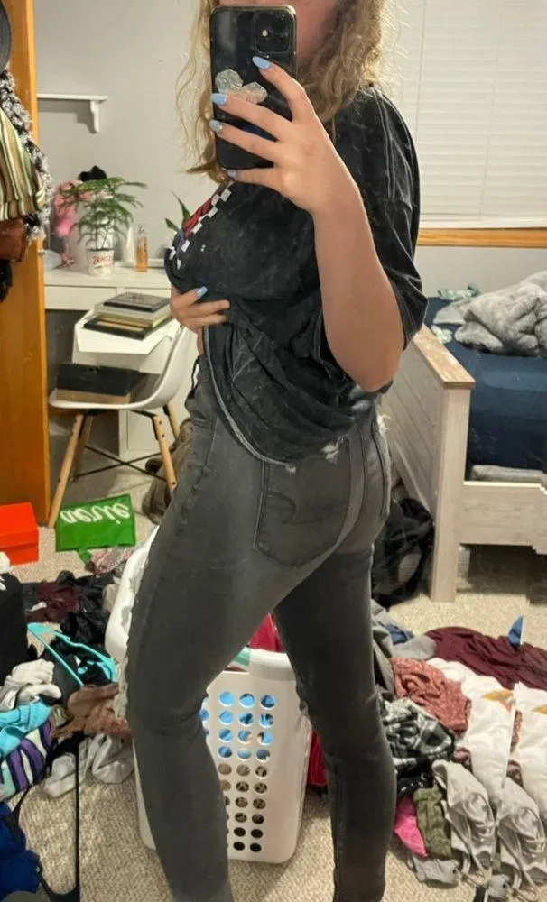 American Eagle Outfitters Grey Skinny Jeans - Image 2