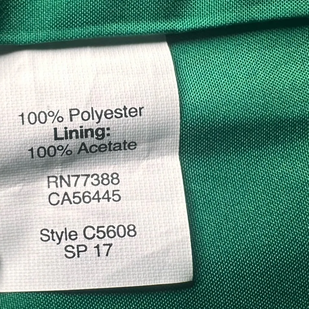 J. Crew Flower on Green Short Sleeve Dress - Image 8