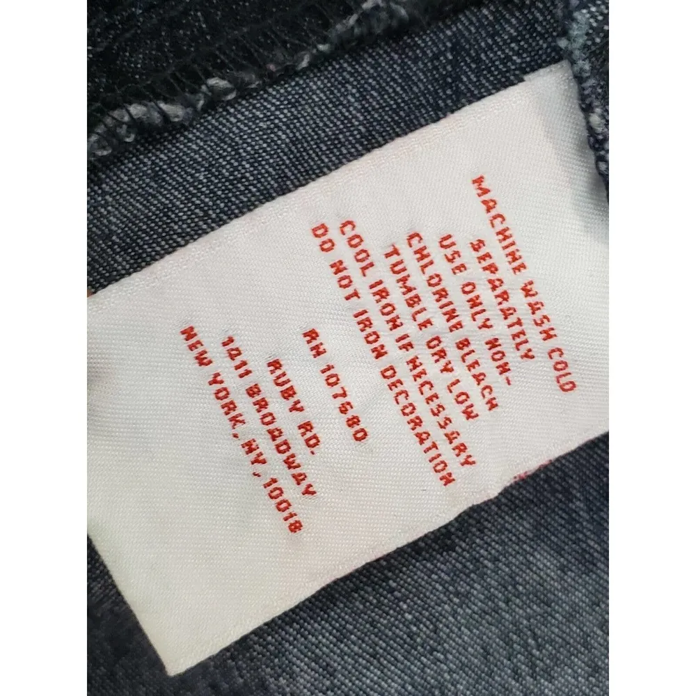 Ruby Rd. Women's Blue Denim Cotton Long Sleeve Party Wear Jeans Jacket Size 12 - Image 9