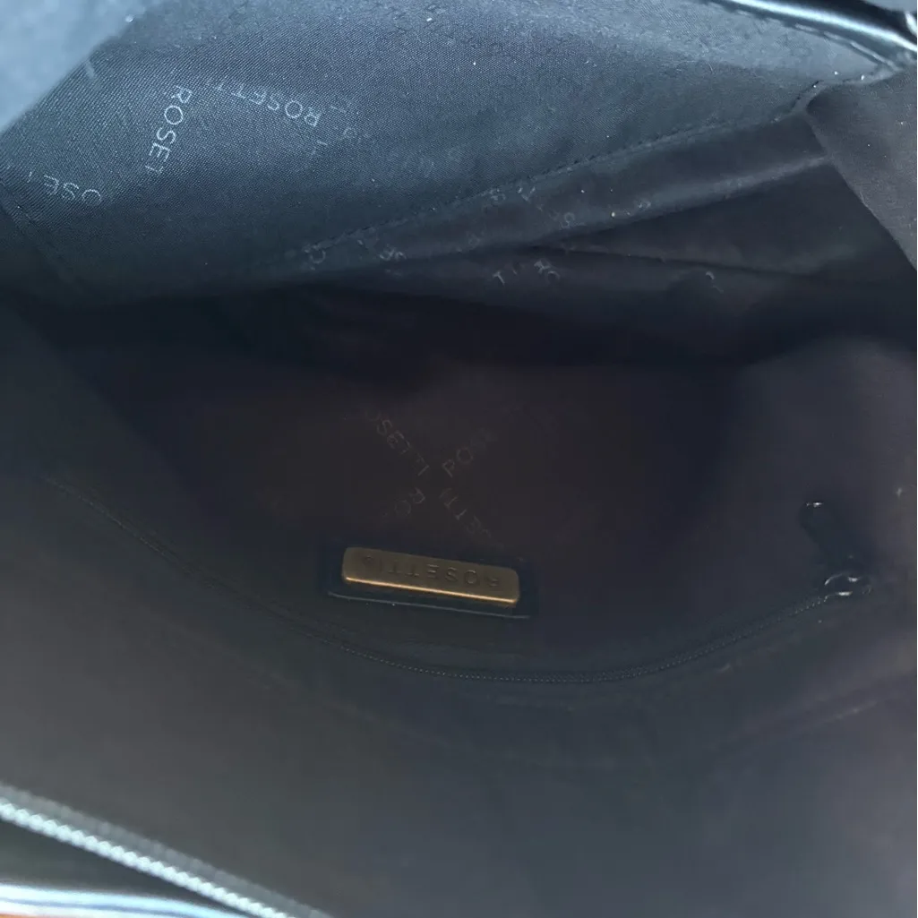 Black Rosetti Faux Leather Satchel Bag Crossbody - Image 5