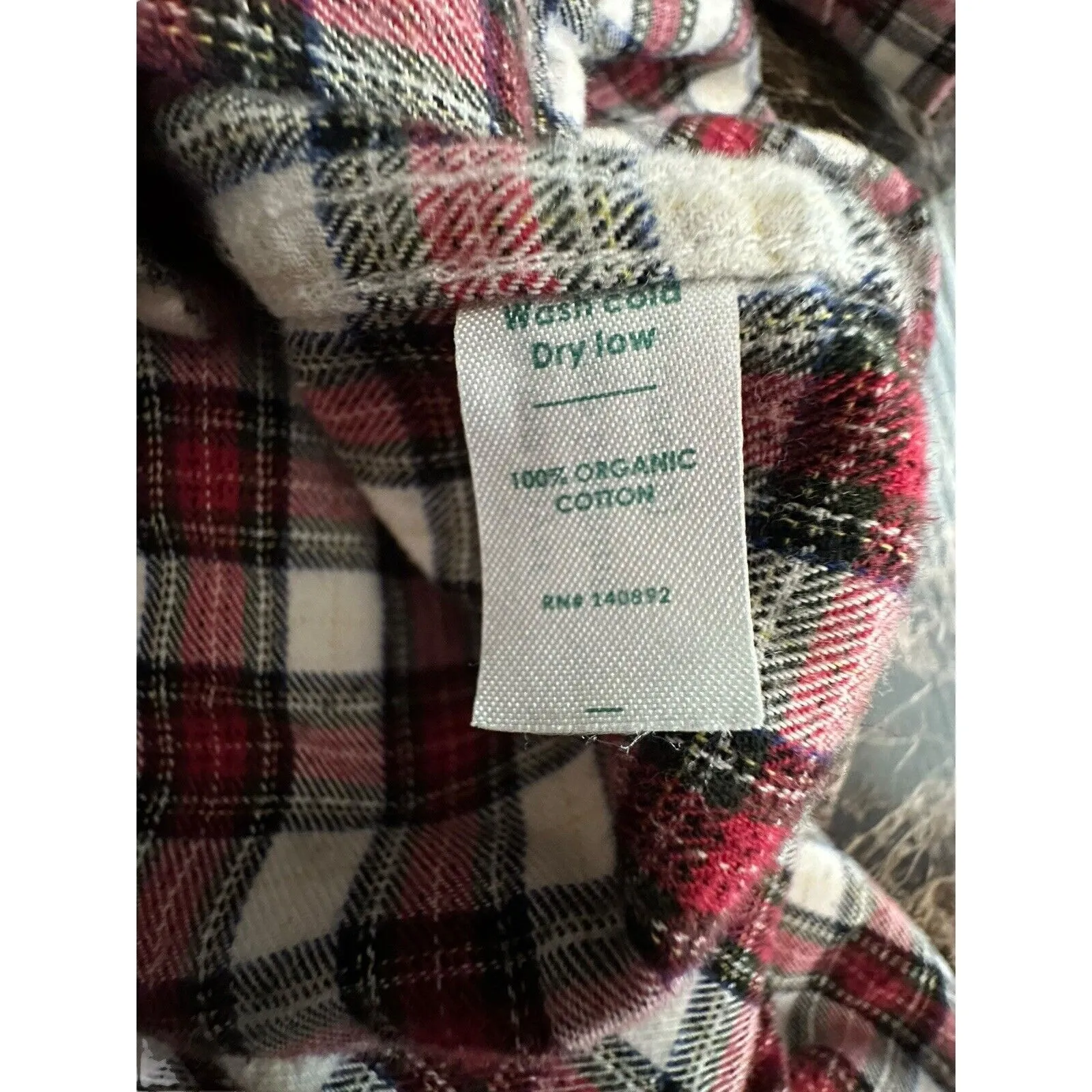 Marine Layer Shirt Women’s Sz Medium Red Check Plaid Collared Flannel Top #I7-1 - Image 4