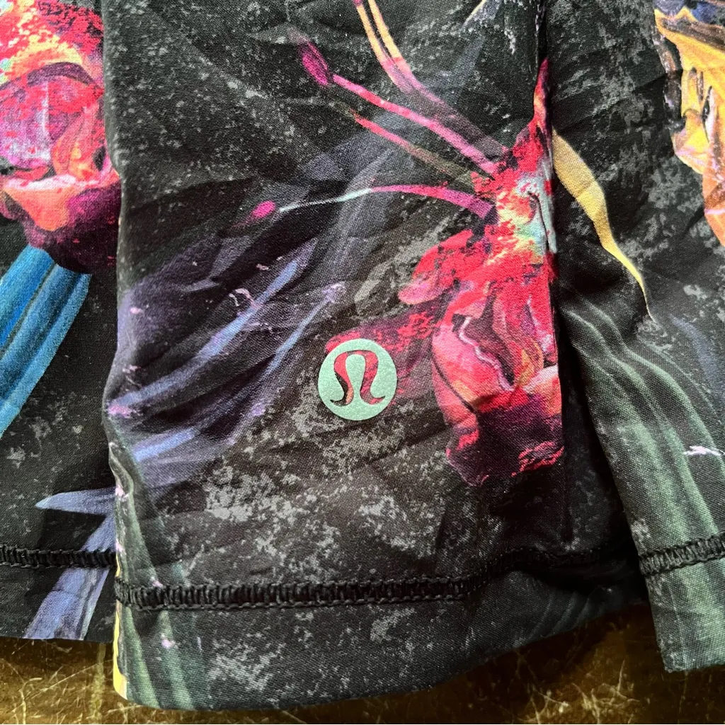 Lululemon Athletica Pace Rival Mid-Rise Skirt Veiled Floral Black Multi sz 6 - Image 4
