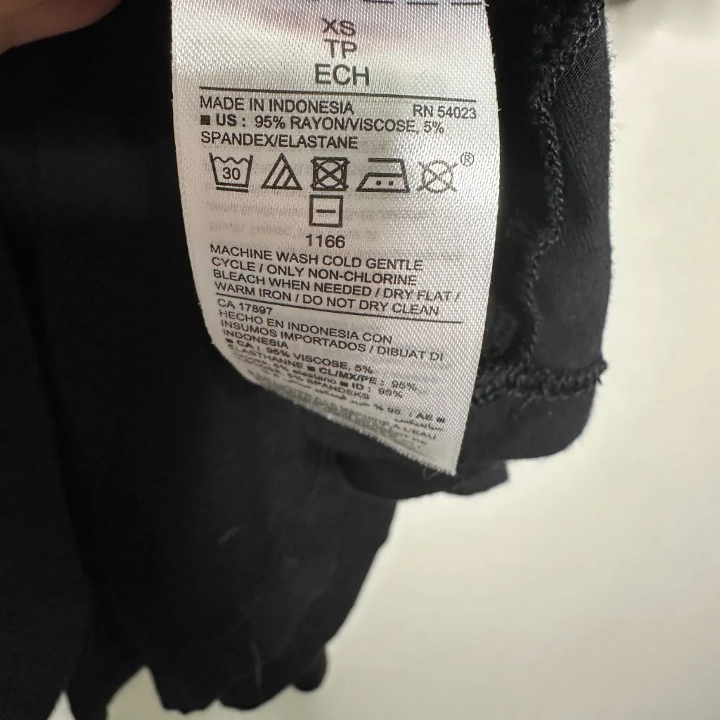 Old Navy Black Long Sleeve T-Shirt Dress Women's XS - Image 3