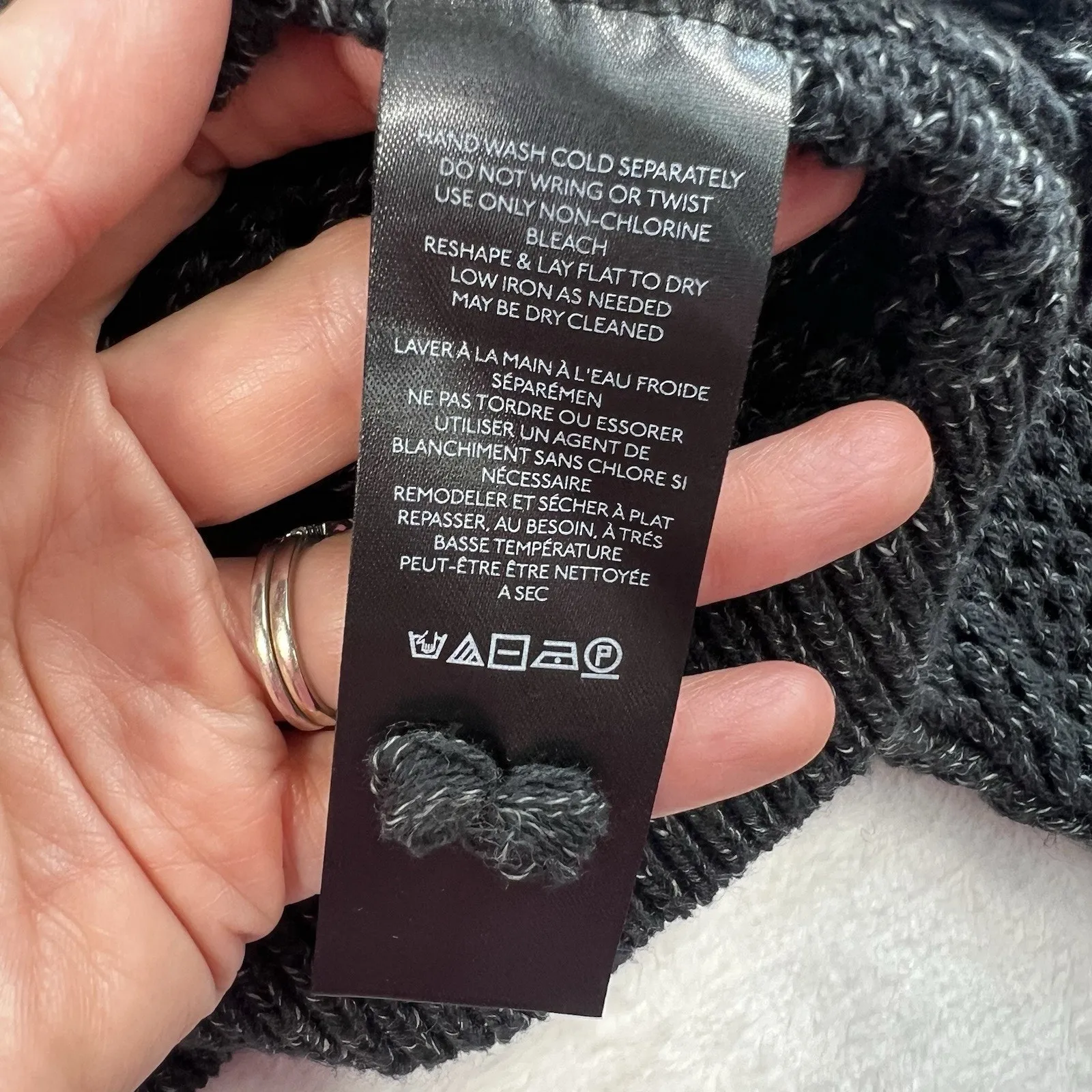 Anthropologie Pilcro Open Stitch Crew Neck Sweater Gray Slouchy Oversized Knit - Image 8