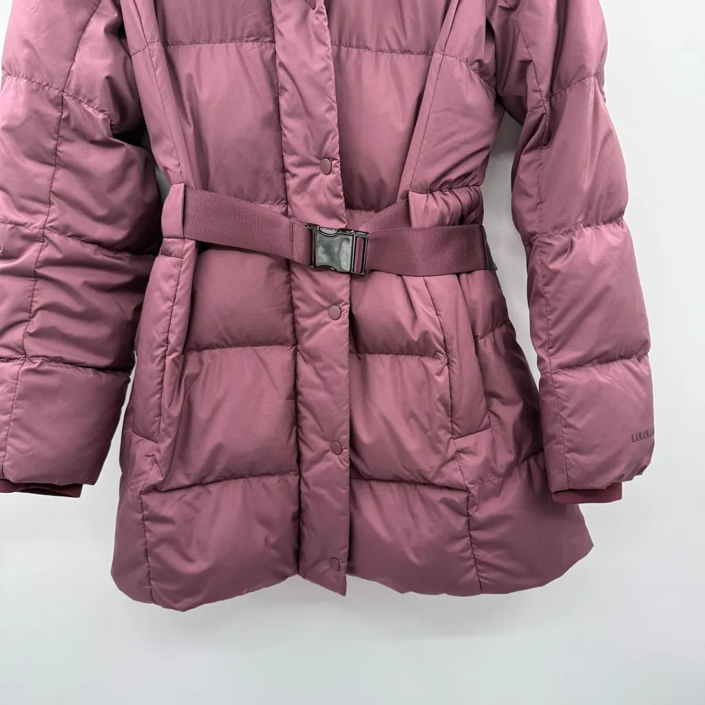 Lululemon Wunder Puff Waist Down Puffer Jacket in Cassis Plum Purple Sz‎ 8 - Image 5