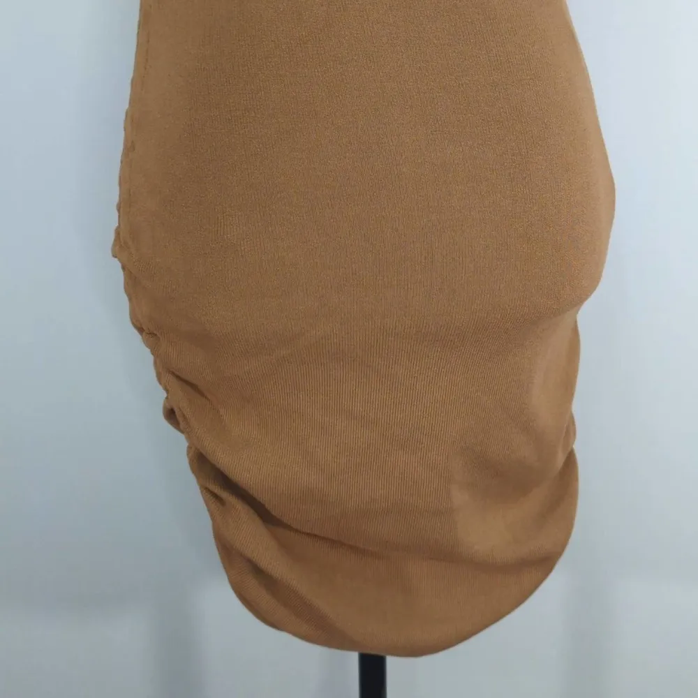 Lioness Womens Sheath Sweater Dress Camel Brown‎ Sleeveless S - Image 3